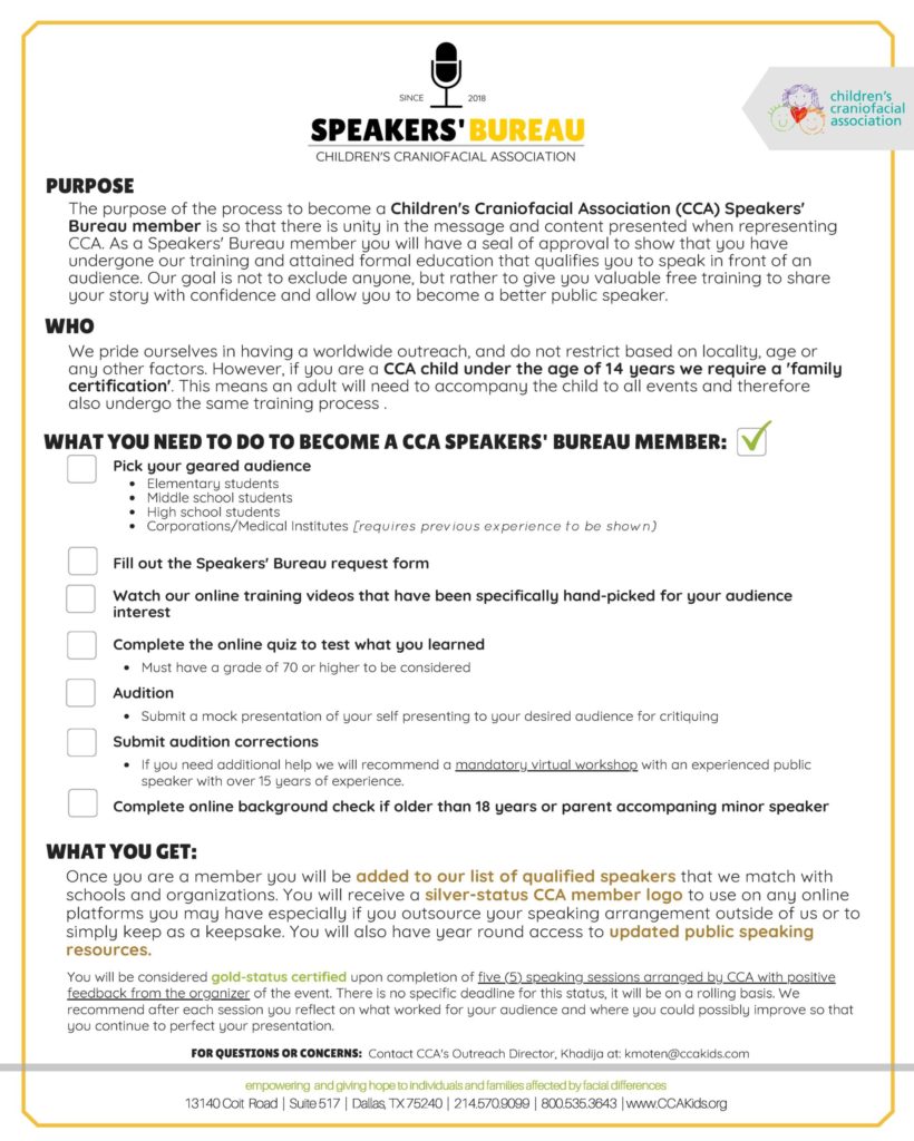 Speakers Bureau Process